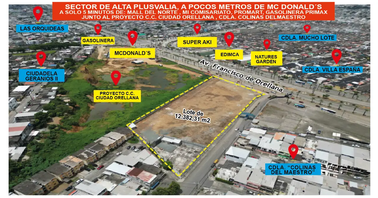 Vista desde la avenida principal